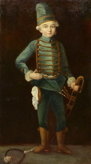 Friedrich August von Kaulbach Portrat eines Jungen in Husarenuniform Germany oil painting art